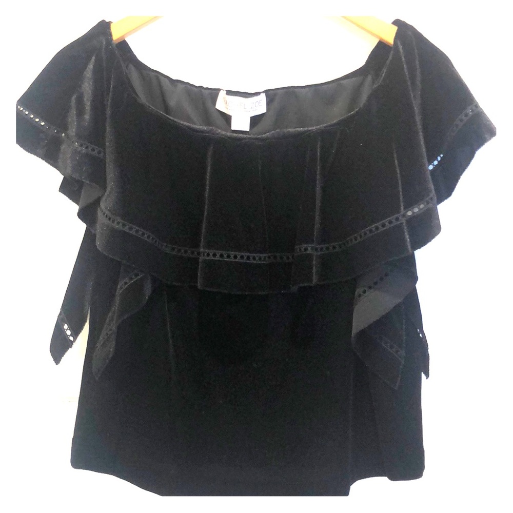 💙 NWT Rachel Zoe velvet off the shoulder top